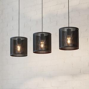 EGLO Manby lampă suspendată, lungime 90 cm, negru, 3 lumini, oțel, reglabil, Negru, Camera de zi / sufragerie, Metal, Design industrial