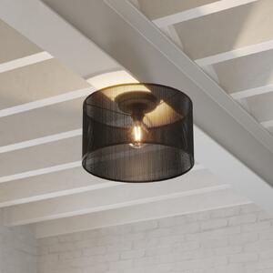 EGLO Plafonieră Manby, Ø 45 cm, negru, oțel, reglabil, Negru, Camera de zi / sufragerie, Metal, Design industrial