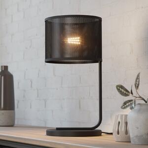 EGLO Lampă de masă Manby, înălțime 48,5 cm, negru, oțel, Negru, Camera de zi / sufragerie, Metal, Design industrial