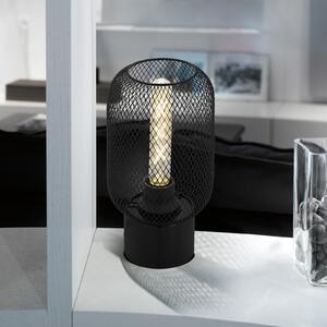 EGLO Lampă de masă Wrington, înălțime 28,5 cm, negru, oțel, Negru, Camera de zi / sufragerie, Metal, Modern