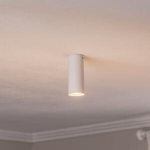 EMIBIG LIGHTING Spot de tavan Tecno 1S, oțel, GU10, înălțime 15 cm, alb, reglabil, Alb, Camera de zi / sufragerie, Metal, Modern