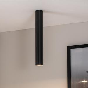 EMIBIG LIGHTING Spot de tavan Tecno 1L, oțel, GU10, înălțime 45 cm, negru, reglabil, Negru, Camera de zi / sufragerie, Metal, Modern