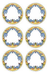 Set 6 Farfurii Decora Alb, 26 cm