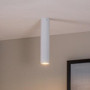EMIBIG LIGHTING Spot de tavan Tecno 1M, oțel, GU10, înălțime 30 cm, alb, reglabil, Alb, Camera de zi / sufragerie, Metal, Modern