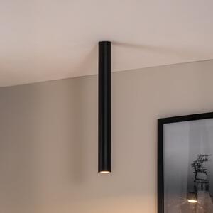 EMIBIG LIGHTING Spot de tavan Tecno 1XL, oțel, GU10, înălțime 60 cm, negru, reglabil, Negru, Camera de zi / sufragerie, Metal, Modern