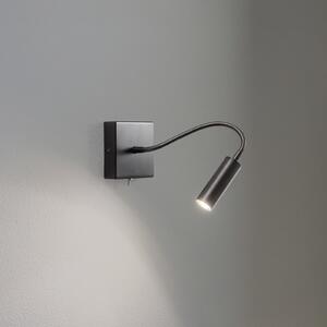 Argon Aplică de perete Ojos, antracit, lampă lectură, reglabilă, 33 cm, G9, Negru, dormitor, Metal, Modern