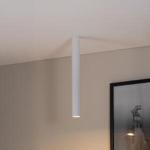 EMIBIG LIGHTING Spot de tavan Tecno 1XL, oțel, GU10, înălțime 60 cm, alb, reglabil, Alb, Camera de zi / sufragerie, Metal, Modern
