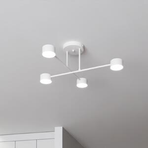 EMIBIG LIGHTING Plafonieră Modus 4, oțel, 4 becuri, GX53, alb, reglabil, Alb, Camera de zi / sufragerie, Metal, Modern