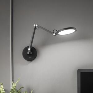 Fabas Luce Regina LED lampă de perete, negru, CCT, cu funcție reglare, reglabilă, reglabil, Negru, dormitor, Metal, Modern