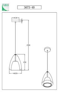 Fabas Luce Britton lampă suspendată, 1-lumină, gri-transparent, sticlă, reglabil, Transparent, Camera de zi / sufragerie, Sticlă, Modern