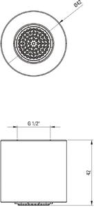 Deante Silia cap de duș 4.2x4.2 cm rotund oţel NQS_F30K