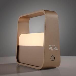 PURE Lampa de masă cu LED și baterie reîncărcabilă Go, bronz, aluminiu, reglabil, Bronz / Alamă Veche, Camera de zi / sufragerie, Aluminiu, Modern