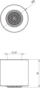 Deante Silia cap de duș 4.2x4.2 cm rotund NQSD30K