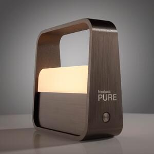 PURE Lampă de masă cu baterie LED Go, maro metalic închis, aluminiu, reglabil, Maro / Rugină, Camera de zi / sufragerie, Aluminiu, Modern