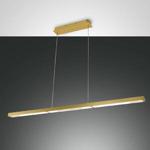Fabas Luce Ling LED lumina pandantiv, alamă, uplight și downlight, dimmable, reglabil, Auriu / Alamă, Camera de zi / sufragerie, Metal, Modern