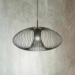 Fabas Luce Suspensie Fassa, negru, Ø 60 cm, metal, reglabil, Negru, Camera de zi / sufragerie, Metal, Modern