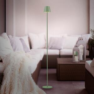 JUST LIGHT. GmbH Euria LED lampă de podea reîncărcabilă, verde, fier, IP54, reglabil, Verde, Camera de zi / sufragerie, Plastic, Modern