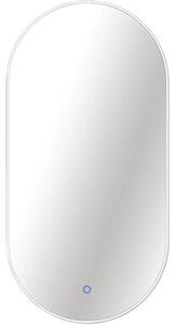 Oglindă baie cu LED Cordia Oval Line Blacklight 100x50 cm ramă albă senzor Touch IP 44