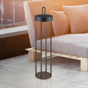 JUST LIGHT. GmbH Lampă de masă reîncărcabilă cu LED Anselm negru 50 cm fier, reglabil, Negru, Camera de zi / sufragerie, Metal, Modern
