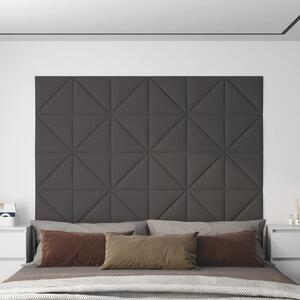Panouri de perete 12 buc. gri închis 30x30 cm textil 0,54 m²