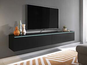 Comodă TV Scientia I, Grafit, PAL laminat, 30x180x33cm, 28 kg