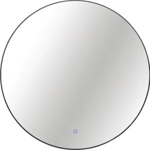 Oglindă baie cu LED Cordia Round Line Blacklight Ø 80 cm ramă neagră senzor Touch IP 44