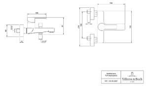 Villeroy & Boch Architectura baterie cadă-duș perete crom TVT10300200061