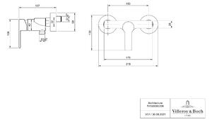 Villeroy & Boch Architectura baterie de duș perete crom TVS10300100061