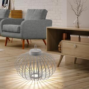 JUST LIGHT. GmbH Lampă de masă reîncărcabilă cu LED Akuba gri-bej 37cm bambus, reglabil, Gri, Camera de zi / sufragerie, Bamboo, Modern