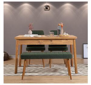 Set mobilier sufragerie Bimuvo 4 (pin atlantic + verde) (pentru 4 persoane). 1095041