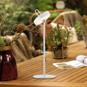 JUST LIGHT. GmbH Amag LED lampă de masă reîncărcabilă, alb, fier, IP44, reglabil, Alb, Camera de zi / sufragerie, Metal, Modern