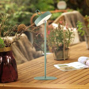 JUST LIGHT. GmbH Lampă de masă reîncărcabilă Amag LED, verde, fier, IP44, reglabil, Verde, Camera de zi / sufragerie, Metal, Modern