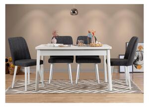Set mobilier sufragerie Bimuvo 5 (alb + antracit) (pentru 4 persoane). 1095063
