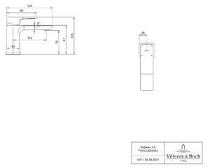 Villeroy & Boch Subway 3.0 baterie lavoar stativ nichel TVW11200100164