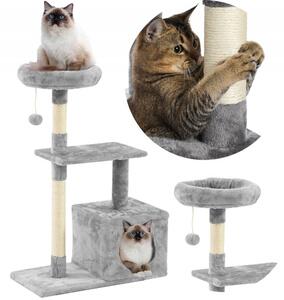 Postament de zgâriere pentru pisici - gri