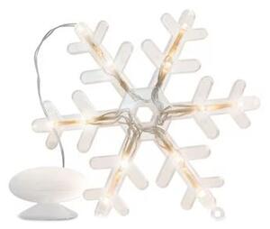 Decoratiune LED pentru fereastra, fulg de nea, alimentare baterii, 19 x 1 x 19 cm