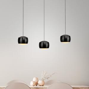 JUST LIGHT. GmbH Lampă suspendată LED Ballini, negru, 3 becuri, comutator, reglabil, Negru, Camera de zi / sufragerie, Metal, Modern