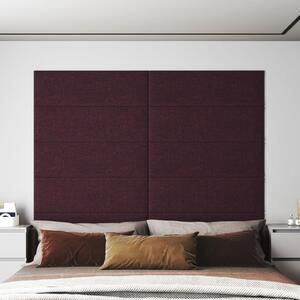 Panouri de perete 12 buc. violet 90x30 cm textil 3,24 m²