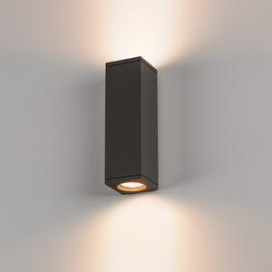 SLV Theo lampă de perete pentru exterior, antracit, aluminiu, sus/jos, reglabil, Negru, Aluminiu, Modern