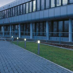 SLV Bornă luminoasă Roxy acril, înălțime 90 cm, gri, oțel inoxidabil, Metalic, Oțel inoxidabil, Modern