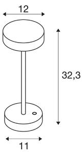SLV Lampă LED reîncărcabilă Vinolina, rugină, CCT, aluminiu, înălțime 32,3, reglabil, Maro / Rugină, Aluminiu, Modern