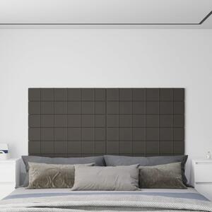 Panouri de perete 12 buc. gri închis 90x15 cm catifea 1,62 m²