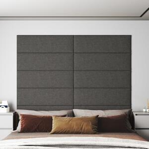 Panouri de perete 12 buc. gri închis 90x30 cm textil 3,24 m²
