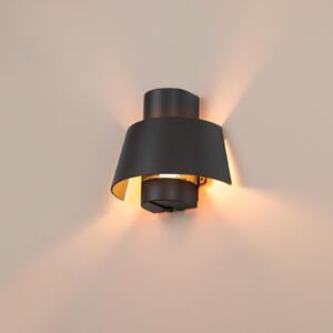 SLV Photoni lampă de perete, negru, aluminiu, lățime 25 cm, reglabil, Negru, Aluminiu