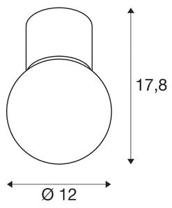 SLV Varyt plafonieră pentru baie, negru, aluminiu, Ø 12 cm, reglabil, Negru, Baie, Aluminiu, Modern