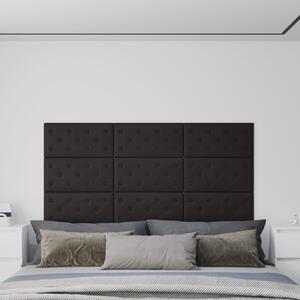 Panouri de perete 12 buc. negru, 60x30 cm, piele eco 2,16 m²