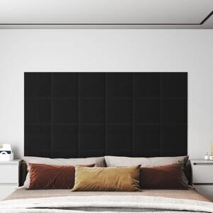 Panouri de perete 12 buc. negru 30x30 cm țesătură 1,08m²