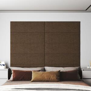 Panouri de perete 12 buc. maro 90x30 cm textil 3,24 m²