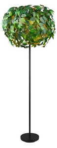 Reality Leuchten Leavy lampă de podea, negru/verde, înălțime 180 cm, 3 flacără, Negru, Camera de zi / sufragerie, Plastic