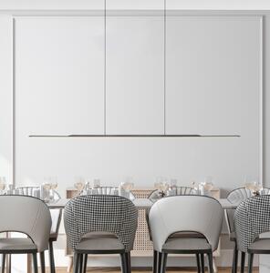 PURE Lampă suspendată Surface LED, gri, 160 cm, aluminiu 3.000 K, reglabil, Gri, Camera de zi / sufragerie, Aluminiu, Modern
